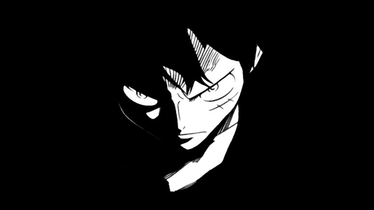 Аниме лицо на черном фоне