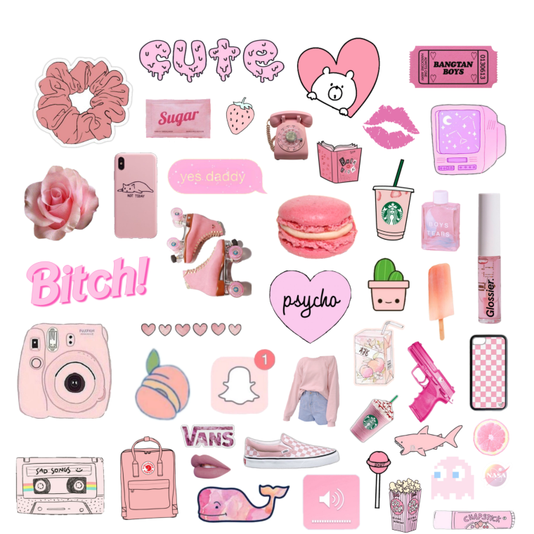 Розовые Стикеры