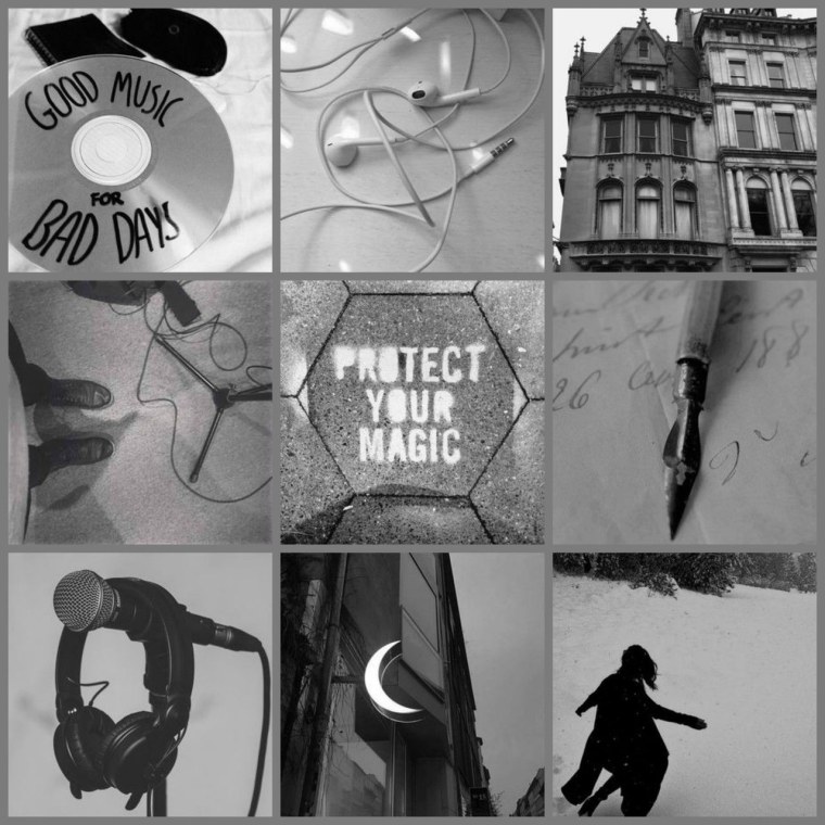 Черно белая Эстетика коллаж