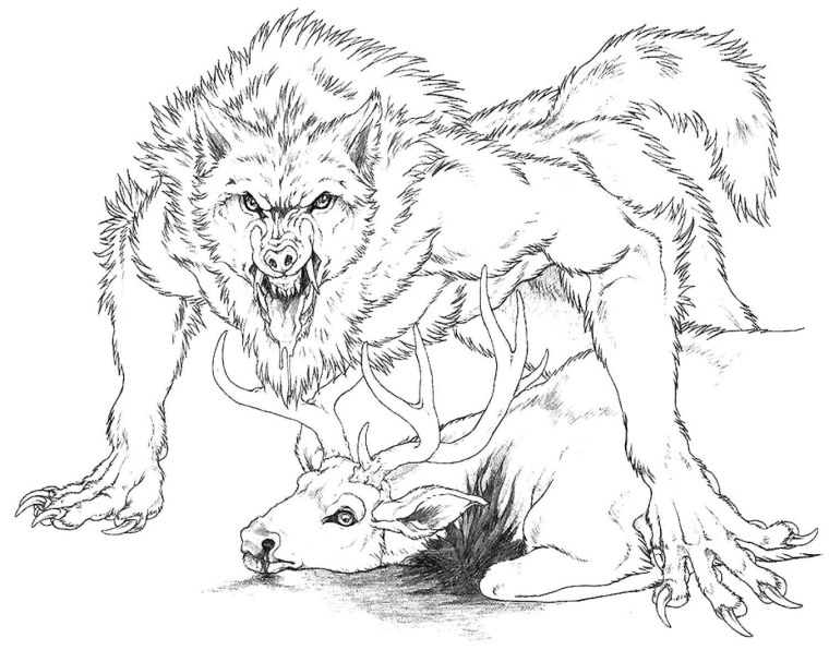 Раскраска оборотень