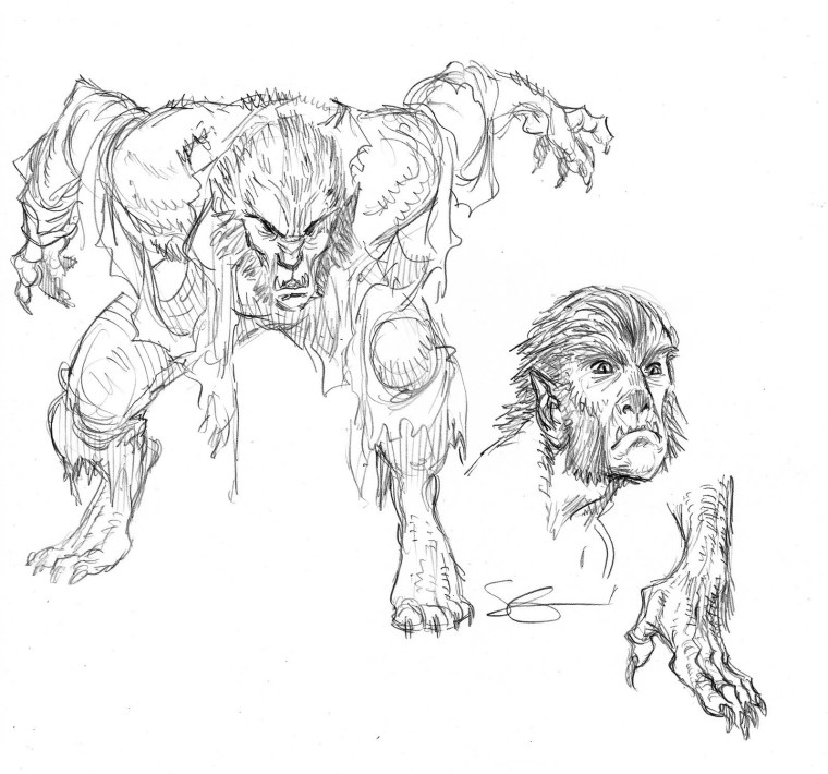 Раскраска оборотень