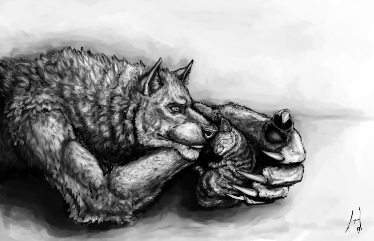 Рисунки карандашом мифических существ оборотень