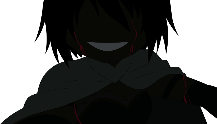 Аниме парень с ножом в руке