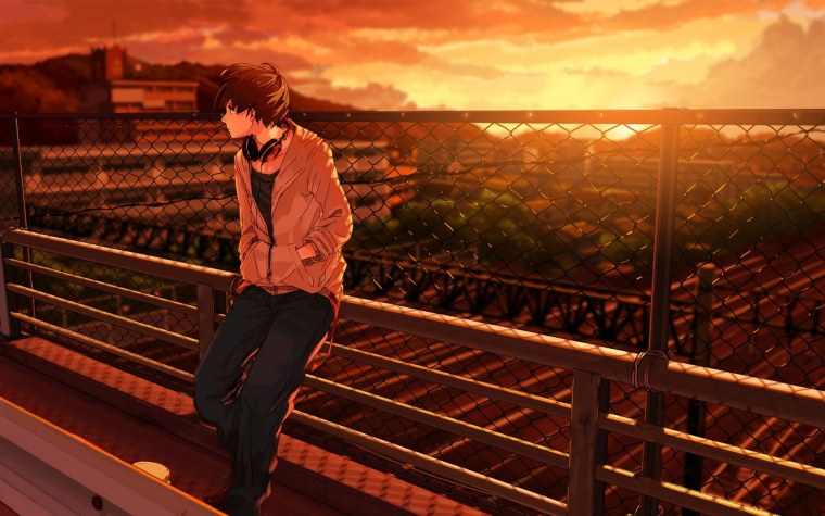 Аниме пацан черный