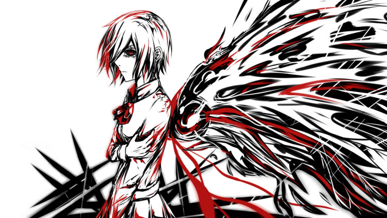 Аниме гуль Токийский черное белое