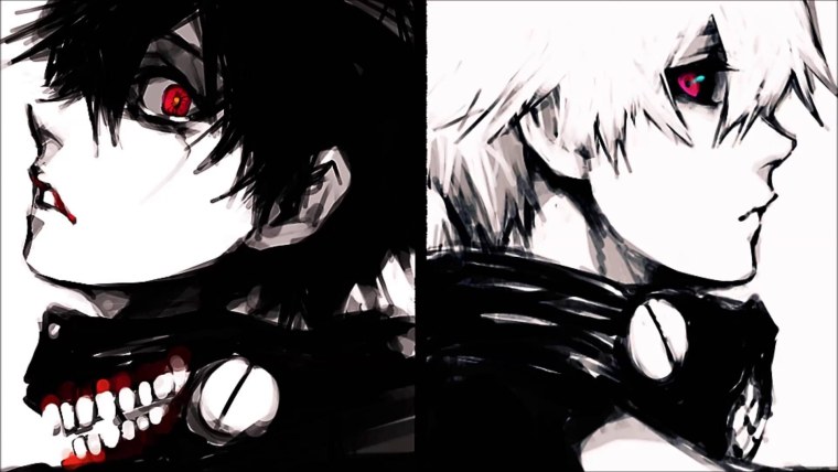 Канеки черно белый