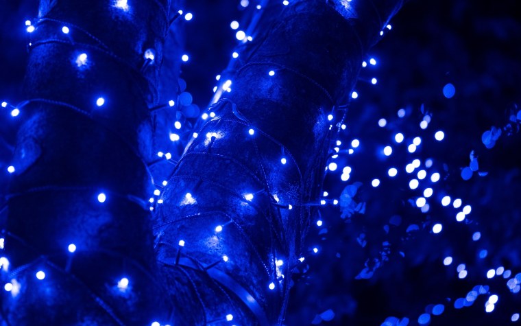 Новогодняя гирлянда синяя