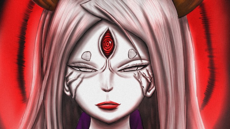 Кагуя Ооцуцуки ахегао арт