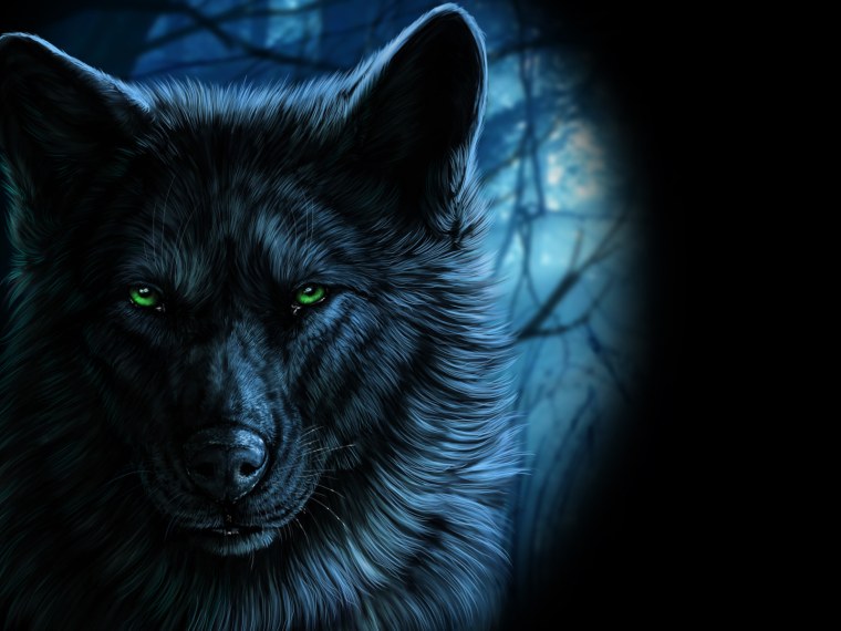 Волк с зелеными глазами