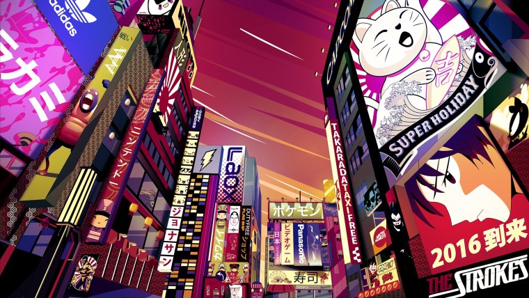 Япония Акихабара неон