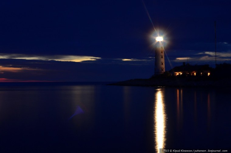 Тарханкутский Маяк ночью