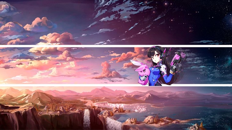 Красивая шапка для ютуба аниме