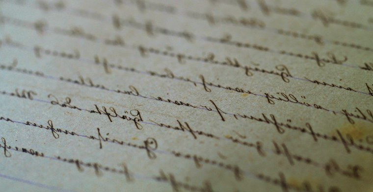 Красивый старинный почерк