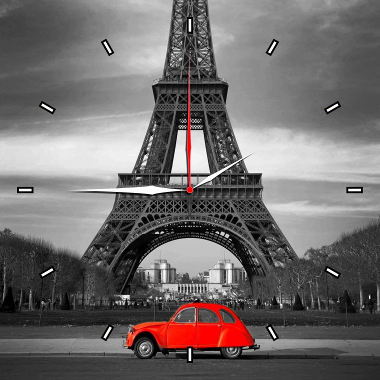 Париж черно белый с красным