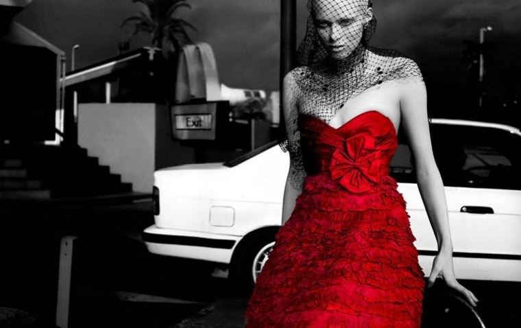 Фотосессия в черно красных тонах