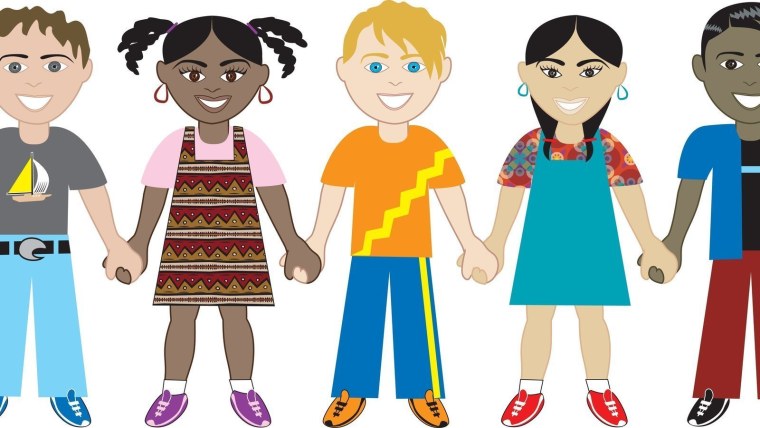 Разные народы за руки