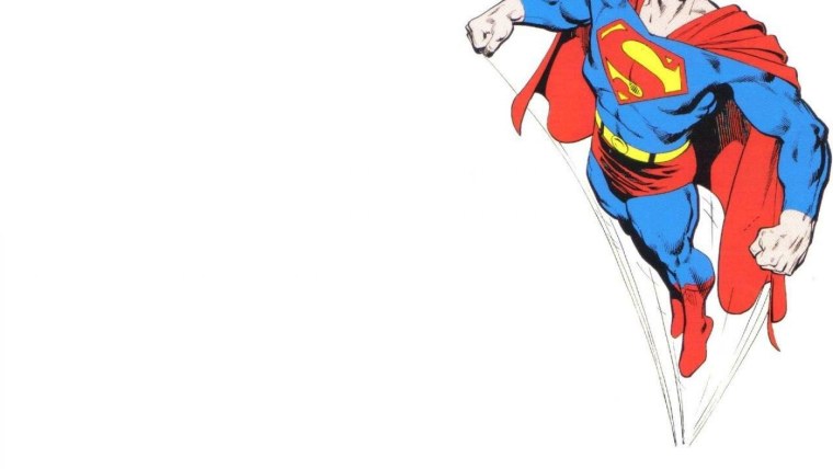 Супермен на белом фоне