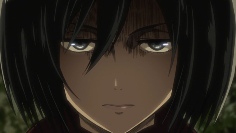 Атака титанов Микаса глаза