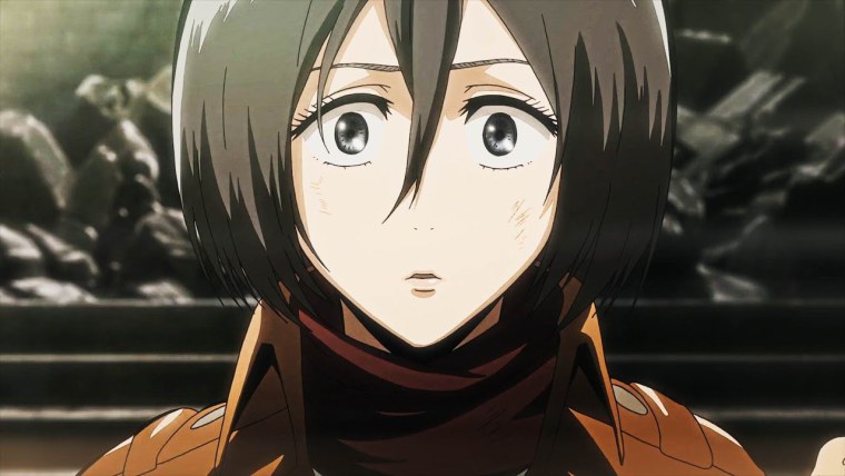 Атака титанов Микаса глаза