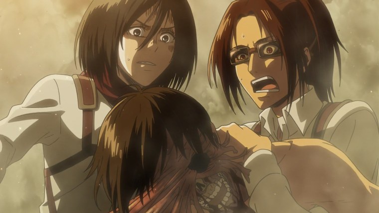 Атака титанов Ханджи и Эрен