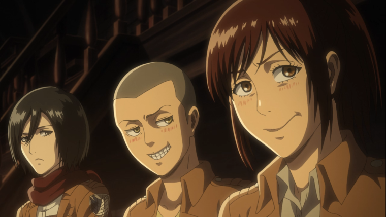 Атака титанов Саша и Конни