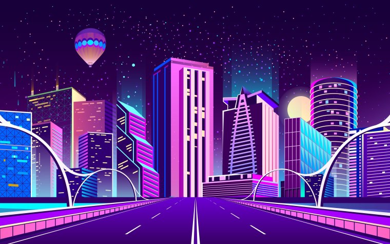 Неоновый город