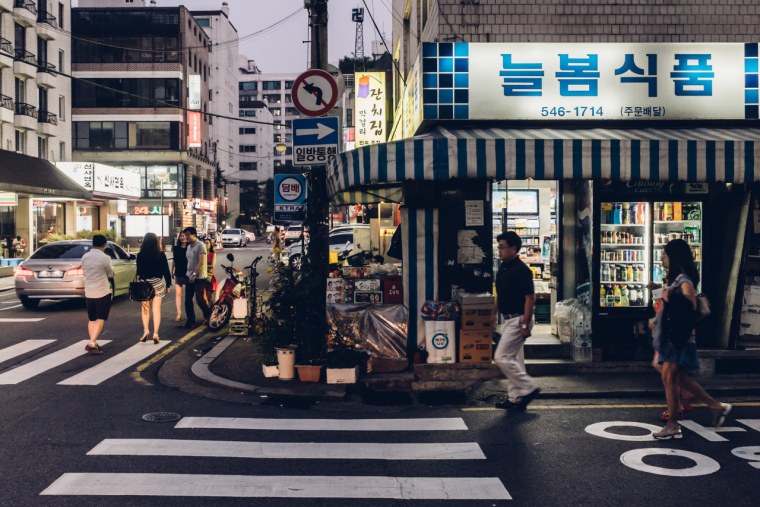 Улицы Южной Кореи Сеул Эстетика