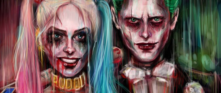 Харли Квинн отряд самоубийц арт с кровью