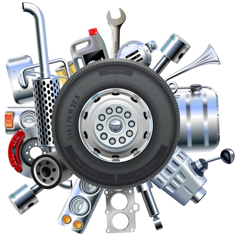 Запчасти авто на прозрачном фоне