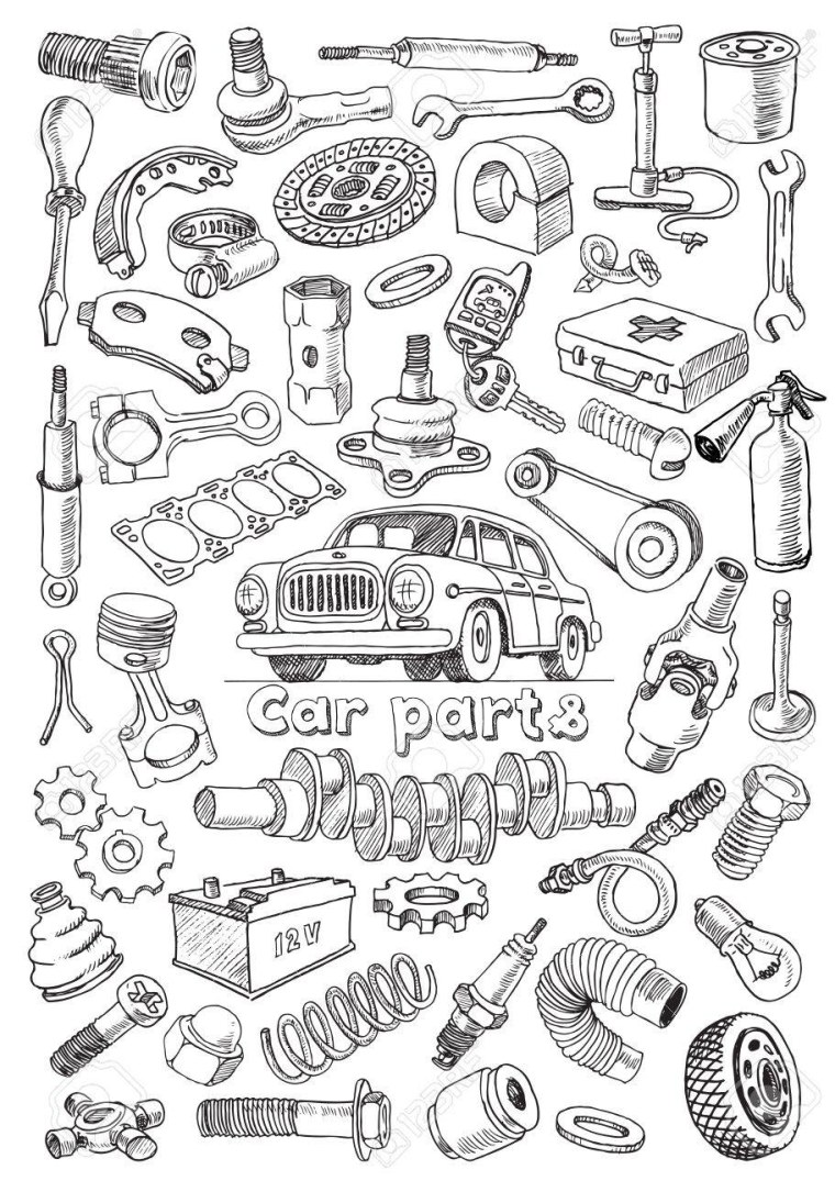 Эскиз детали автомобиля