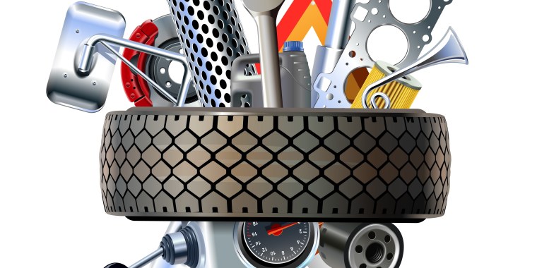 Прозрачный автомобиль с деталями