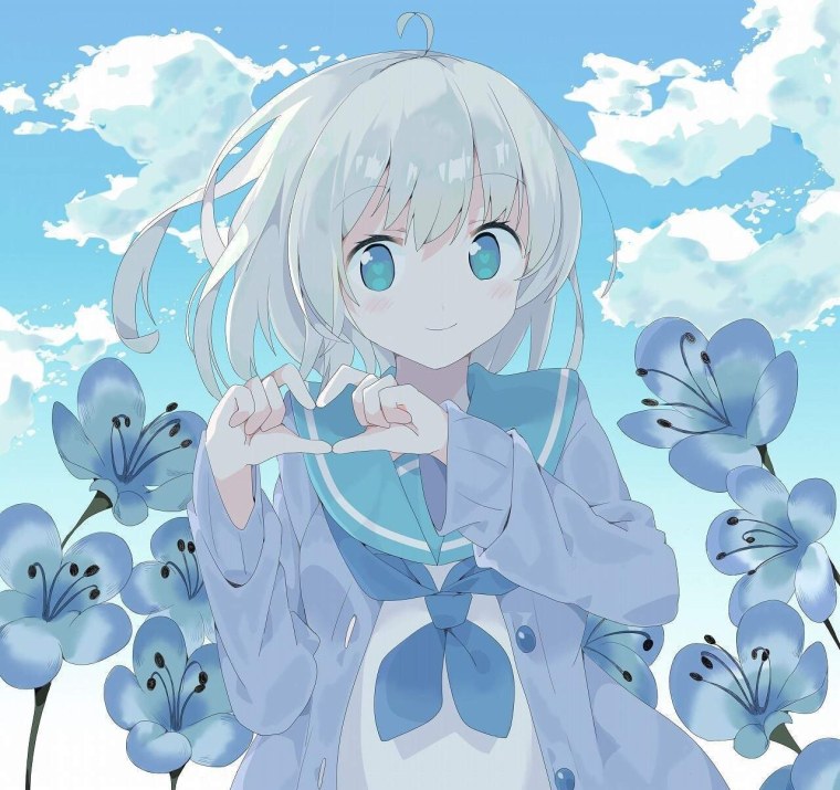 Голубые цветы аниме