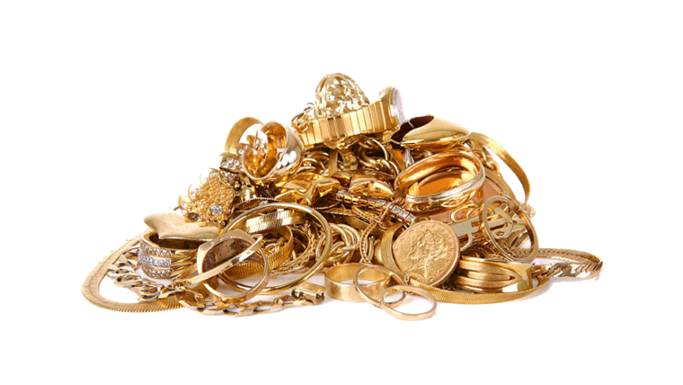 Золотой слиток без фона