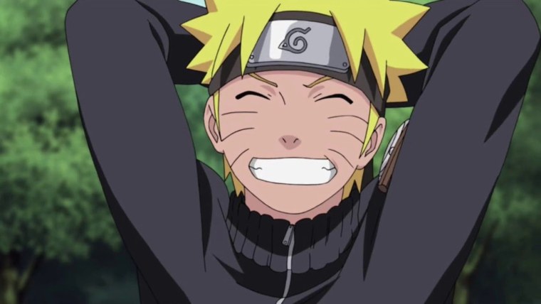 Наруто Узумаки улыбается