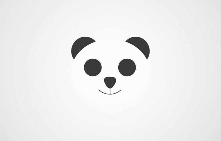 Пандочка на синем фоне