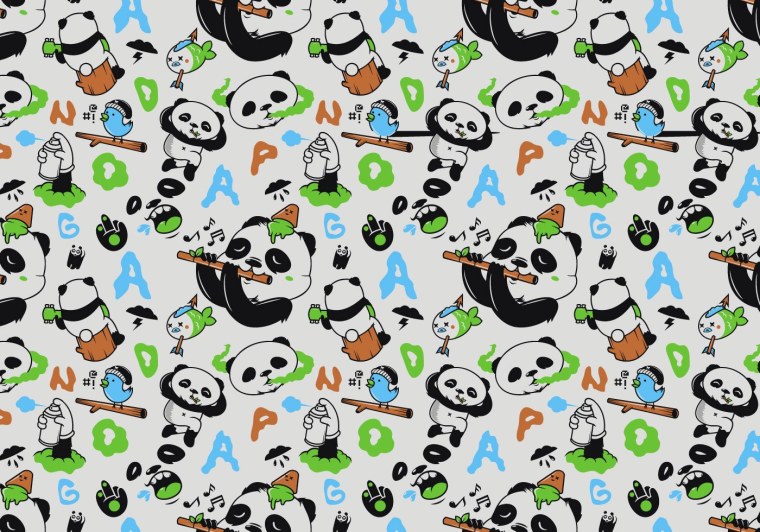 Много пандочек рисунки