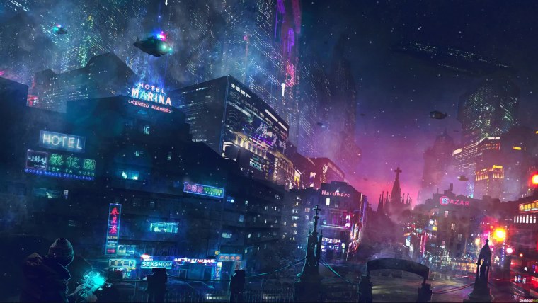 Киберпанк 2077 город