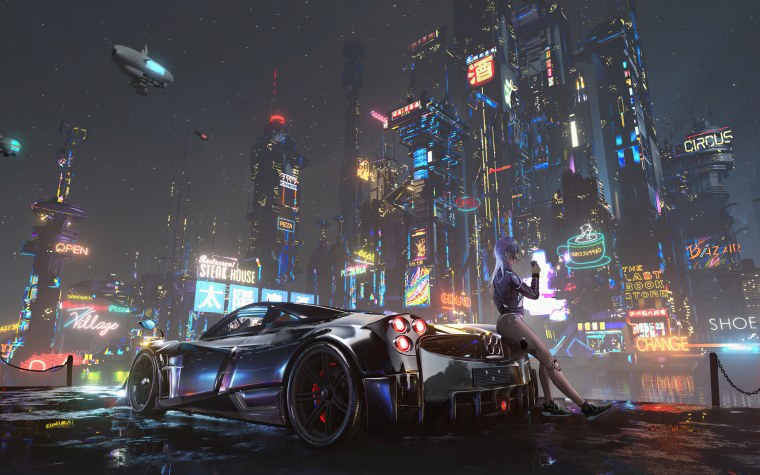 Фон на рабочий стол киберпанк