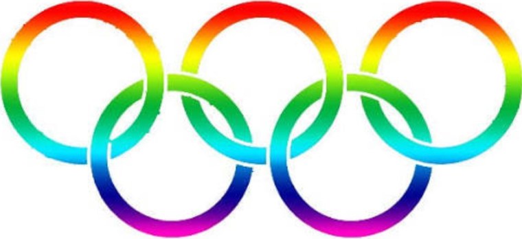 Олимпийские кольца на прозрачном фоне