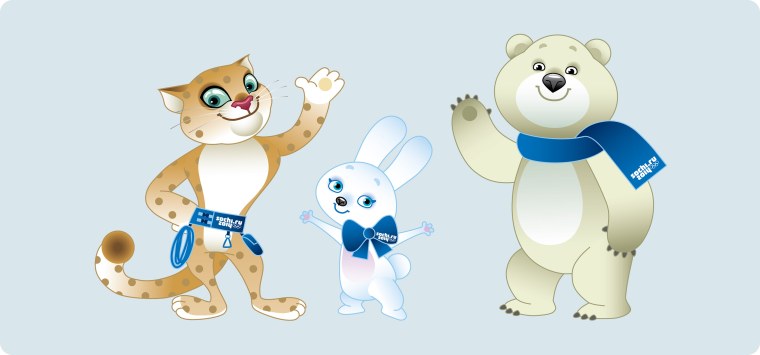 Талисманы зимних Олимпийских игр 2014 в Сочи