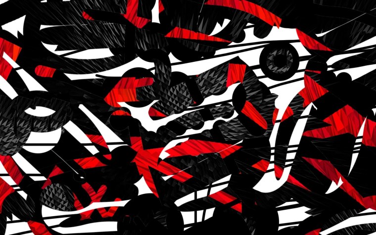 Абстракция красный черный белый