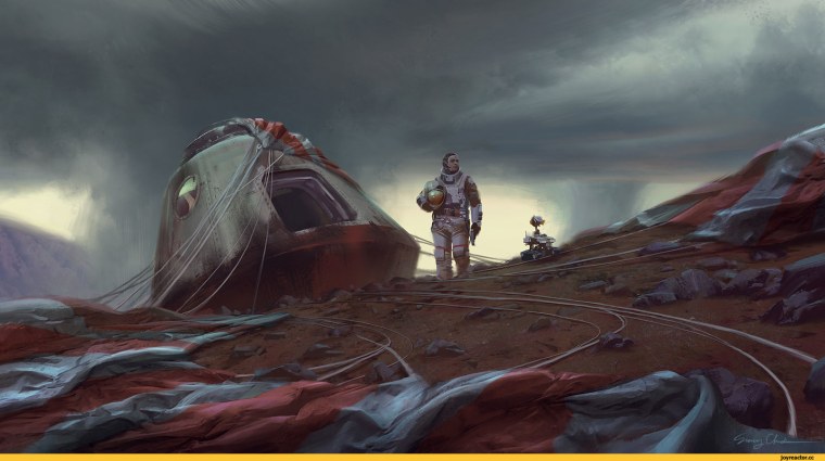 Астронавт на другой планете арт