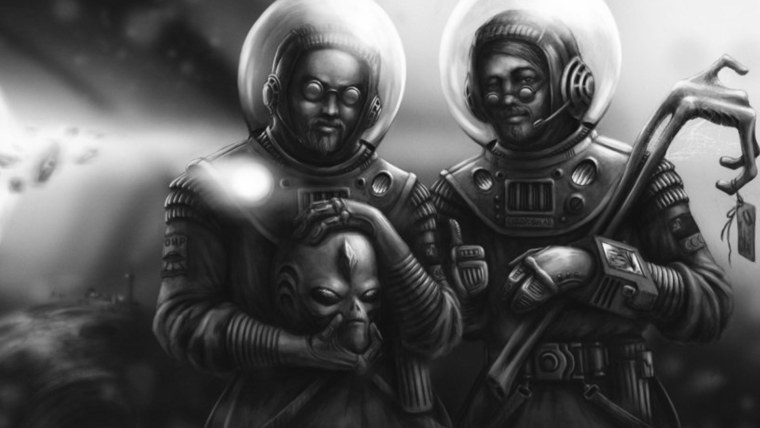 Космонавт и пришелец