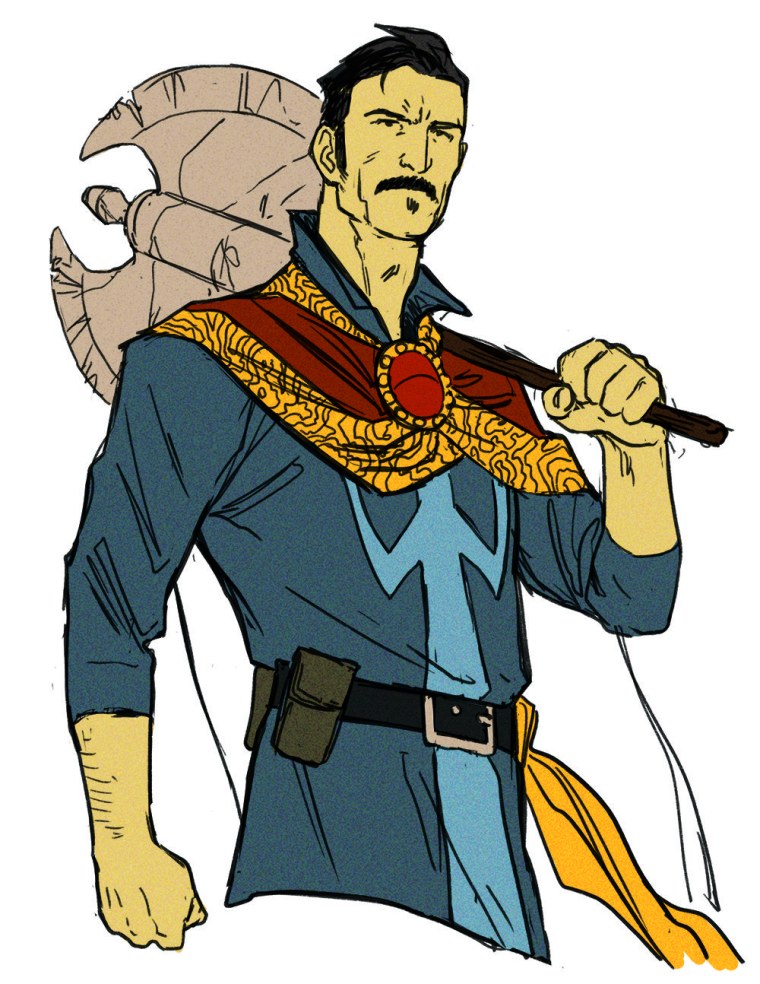 Доктор Стрэндж рисунок карандашом