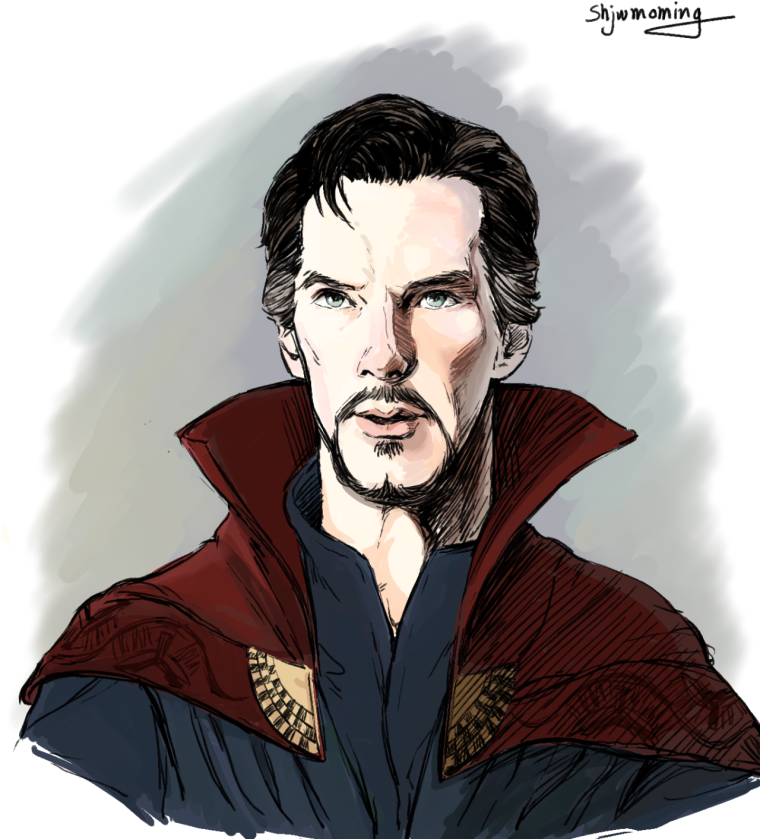 Доктор Стрэндж арты карандашом