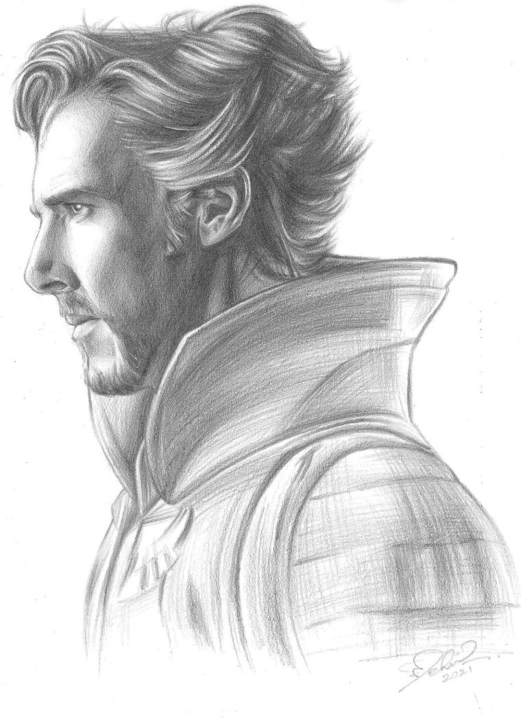 Доктор Стрэндж черно белый