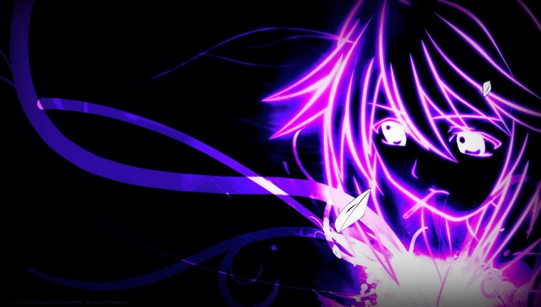 Темно фиолетовые обои аниме