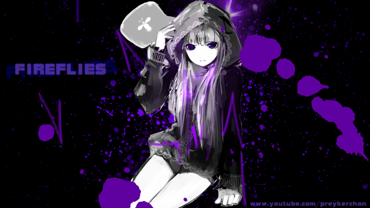 Темно фиолетовые обои на телефон аниме
