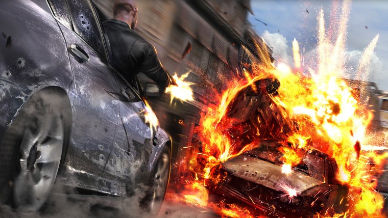 Машина в огне арт