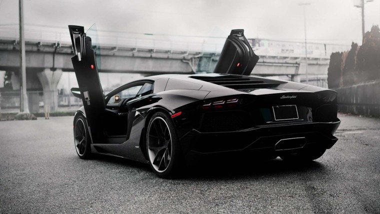 Lamborghini Aventador 4k Black